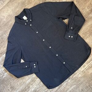H&M Men's Oxford Shirt | Large | Dark Grey Casual Button-Up